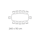 Tavolo da Soggiorno Fisso con Piano in Ceramica Realizzato in Italia - Ferie Viadurini