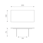 Tavolo da Soggiorno in Rovere Impiallacciato e Base in Vetro Temperato - Nicofisso Viadurini