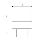 Tavolo da Soggiorno in Rovere Impiallacciato e Base in Vetro Temperato - Nicofisso Viadurini