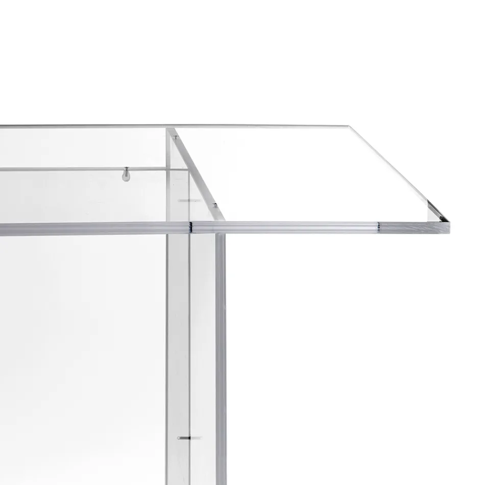 Tavolo dal Design Minimal in Plexiglass Trasparente Made in Italy - Selenia Viadurini