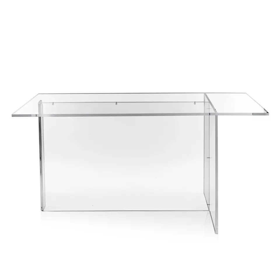 Tavolo dal Design Minimal in Plexiglass Trasparente Made in Italy - Selenia Viadurini