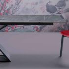 Tavolo Design Allungabile Fino a 294 cm con Piano in Gres Made in Italy - Cirio Viadurini