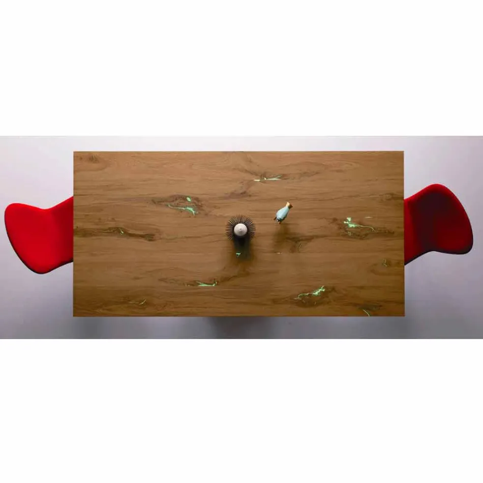 Tavolo Design Allungabile Fino a 294 cm in Legno e Metallo Made in Italy - Nuzzo Viadurini