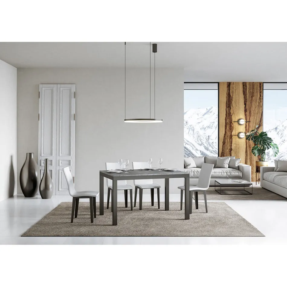 Tavolo Design con Piano in Legno Allungabile Fino a 440 cm Made in Italy - Foxy Viadurini