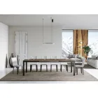 Tavolo Design con Piano in Legno Allungabile Fino a 440 cm Made in Italy - Foxy Viadurini