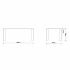 Tavolo design moderno in legno noce naturale, L180xP90cm, Yvonne Viadurini