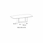 Tavolo di Design in Ceramica Noir Desir Opaco e Metallo Made in Italy – Moro Viadurini