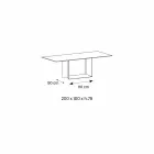 Tavolo di Design in Ceramica Noir Desir Opaco e Metallo Made in Italy – Moro Viadurini