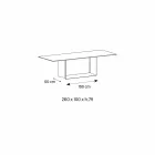 Tavolo di Design in Ceramica Noir Desir Opaco e Metallo Made in Italy – Moro Viadurini