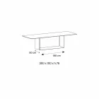 Tavolo di Design in Ceramica Noir Desir Opaco e Metallo Made in Italy – Moro Viadurini