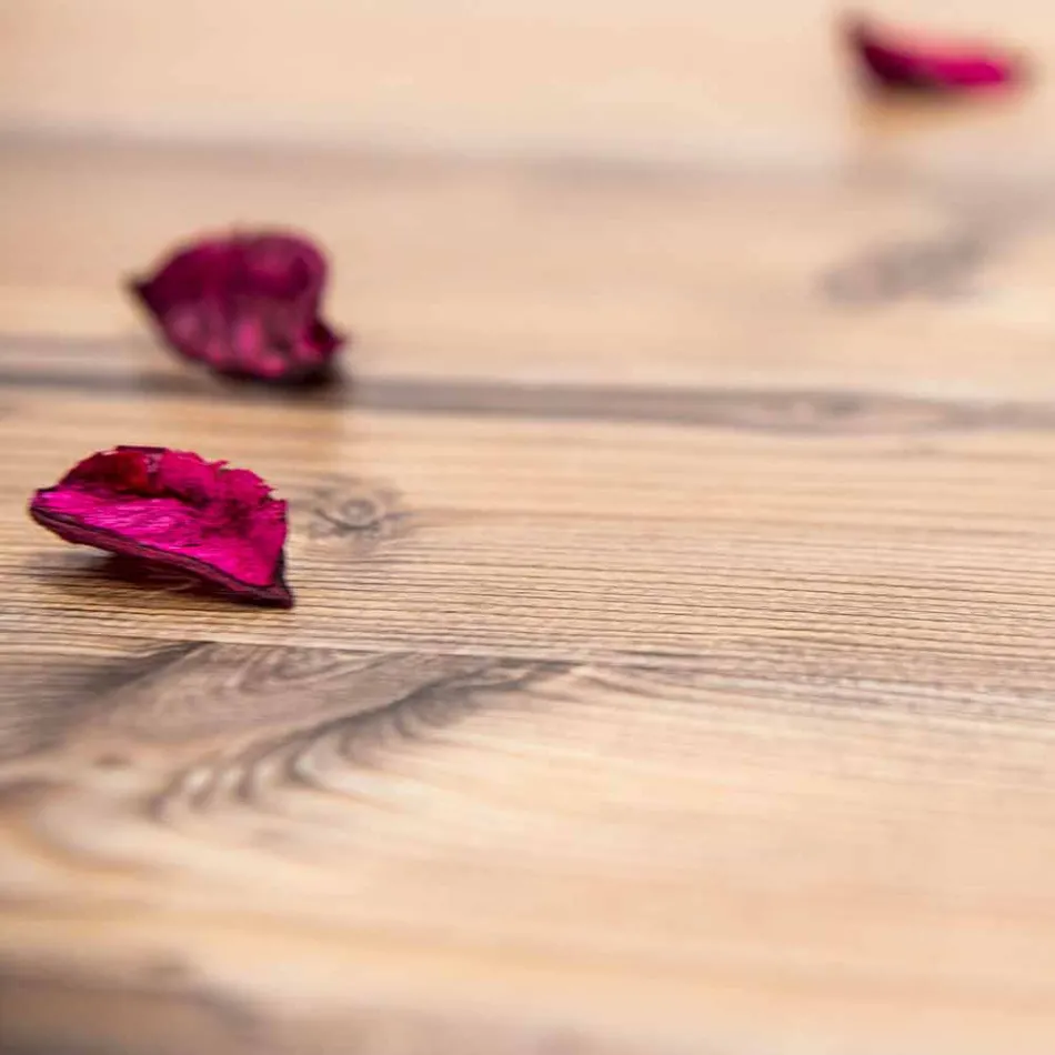 Tavolo di design in legno di abete e plexiglass made in Italy, Castro Viadurini