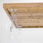 Tavolo di design in legno di abete e plexiglass made in Italy, Castro Viadurini