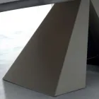 Tavolo di Design in Legno Impiallacciato e Acciaio Made in Italy – Dalmata Viadurini