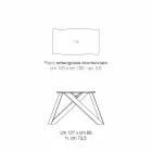 Tavolo di design in legno massellato prodotto in Italia, Wilmer Viadurini