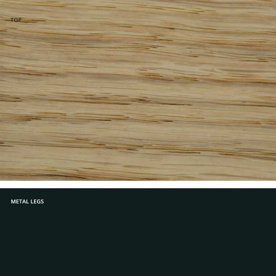 Tavolo di design in legno massellato prodotto in Italia, Wilmer Viadurini