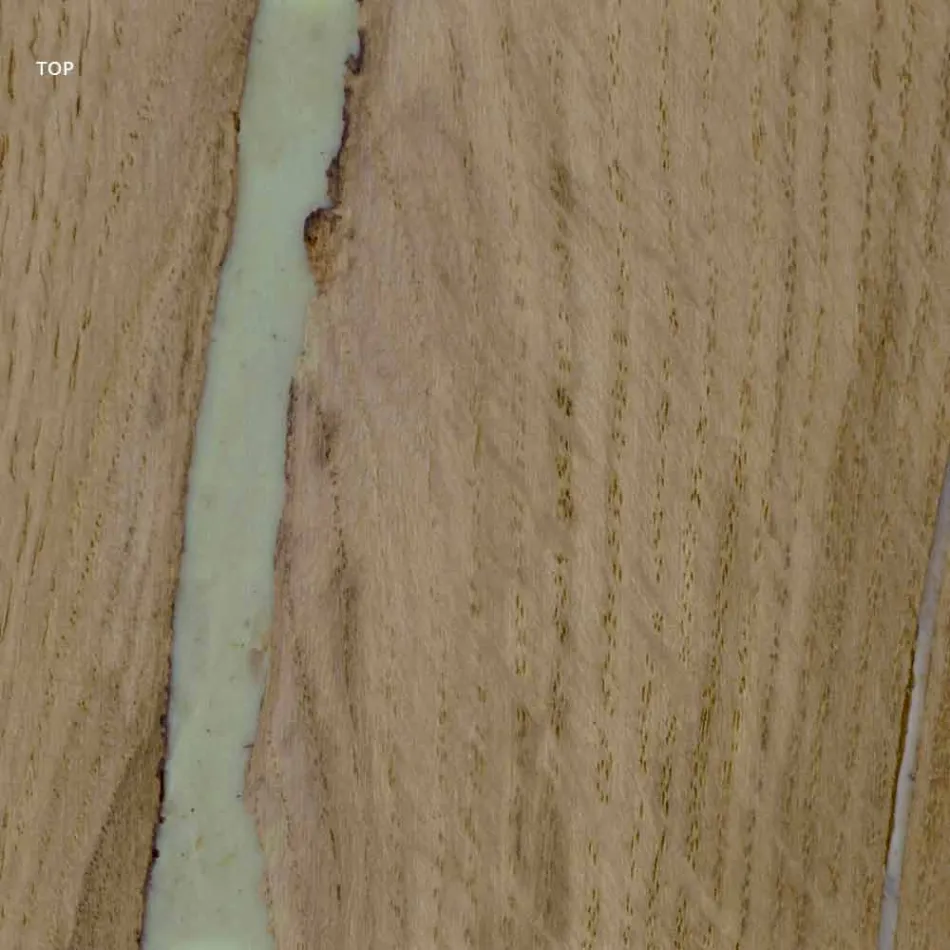 Tavolo di design moderno con piano in legno e base in metallo, Esperia Viadurini