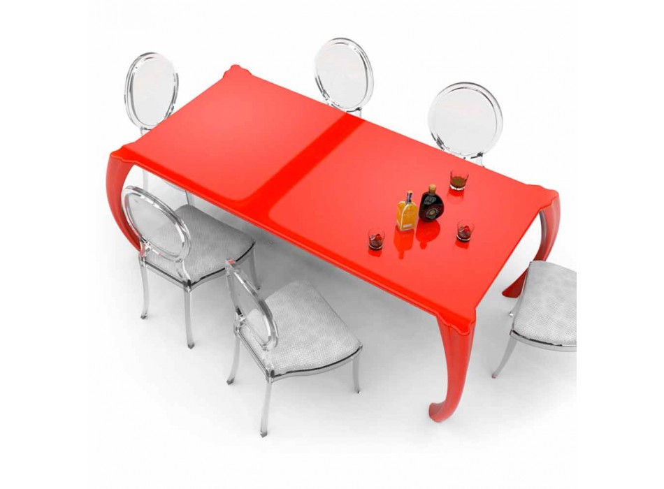 Tavolo di design moderno da pranzo prodotto in Italia, Milzano Viadurini