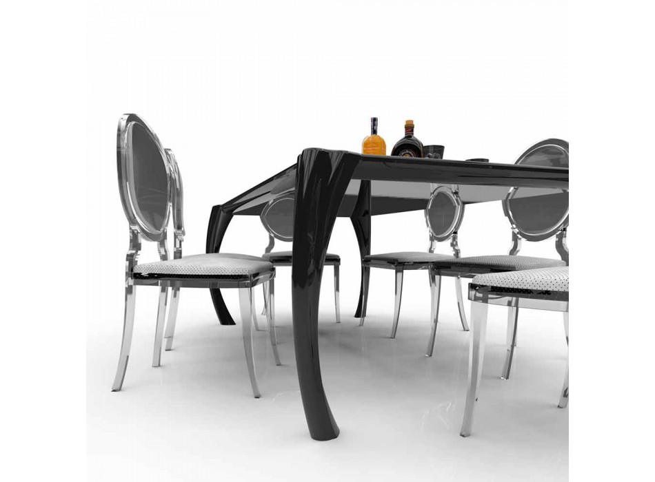 Tavolo di design moderno da pranzo prodotto in Italia, Milzano Viadurini
