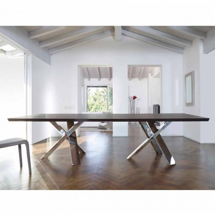 Tavolo di design moderno in legno 270x120cm made in Italy Tree Viadurini