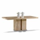 Tavolo di Lusso dal Design Moderno, Piano in Marmo Daino Made in Italy – Zarino Viadurini