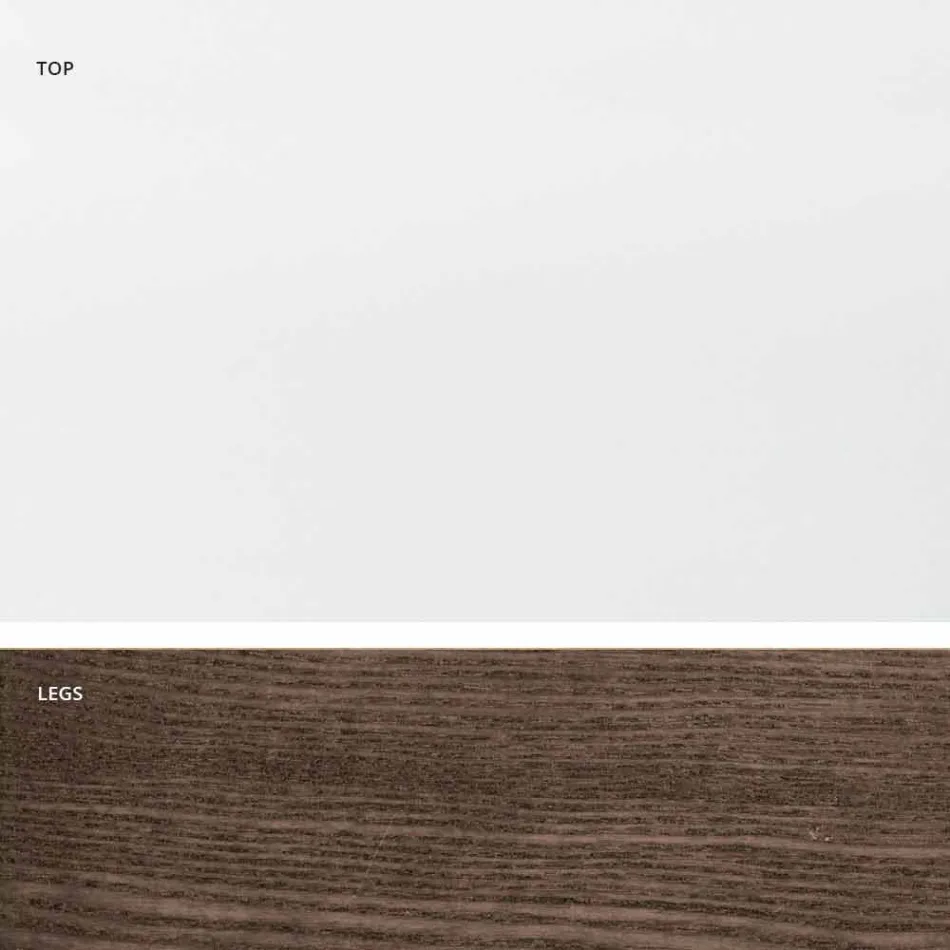 Tavolo estensibile in vetro e legno massello made in Italy, Dimitri Viadurini