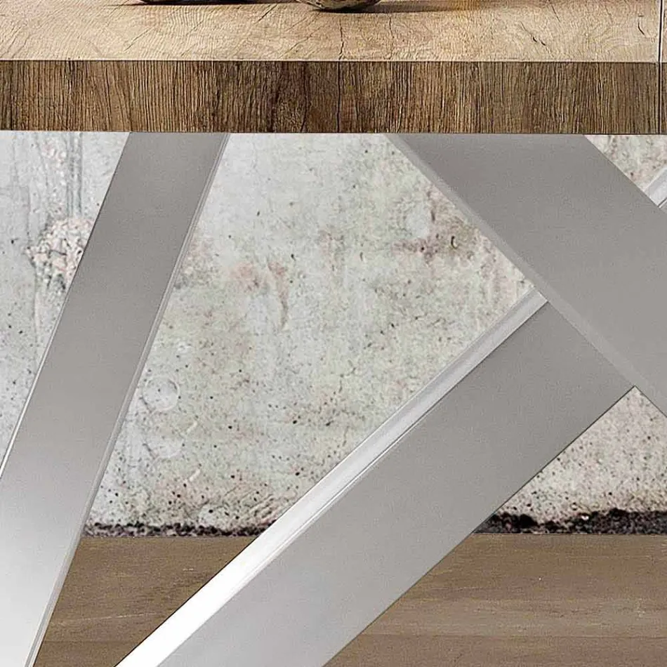 Tavolo estensibile moderno in legno melaminico made in Italy, Wilmer Viadurini