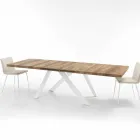 Tavolo estensibile moderno in legno melaminico made in Italy, Wilmer Viadurini