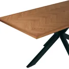 Tavolo Fisso 180x90 cm in Rovere e Base in Ferro - Legame Viadurini