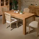 Tavolo Fisso 190x100 cm da Soggiorno Realizzato in Legno Teak Massello - Fiamminga Viadurini