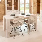 Tavolo Fisso 190x100 cm da Soggiorno Realizzato in Legno Teak Massello - Fiamminga Viadurini