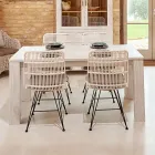 Tavolo Fisso 190x100 cm da Soggiorno Realizzato in Legno Teak Massello - Fiamminga Viadurini