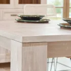 Tavolo Fisso 190x100 cm da Soggiorno Realizzato in Legno Teak Massello - Fiamminga Viadurini