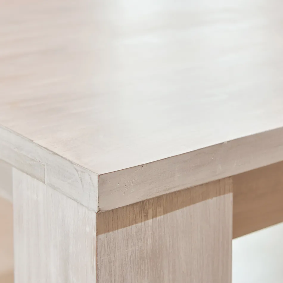 Tavolo Fisso 190x100 cm da Soggiorno Realizzato in Legno Teak Massello - Fiamminga Viadurini