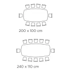 Tavolo Fisso a Botte con Base in Frassino Tinta Noce Canaletto Made in Italy - Nord  Viadurini