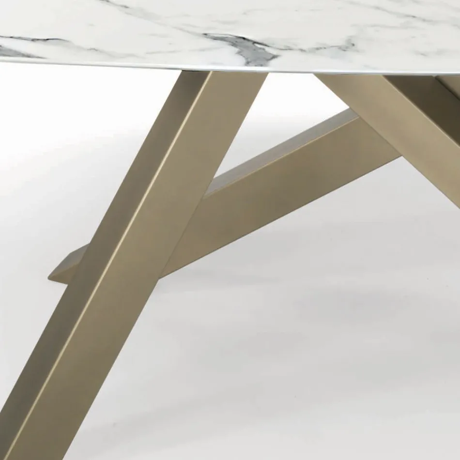 Tavolo Fisso a Botte con Piano in Laminato Made in Italy - Settimmio  Viadurini