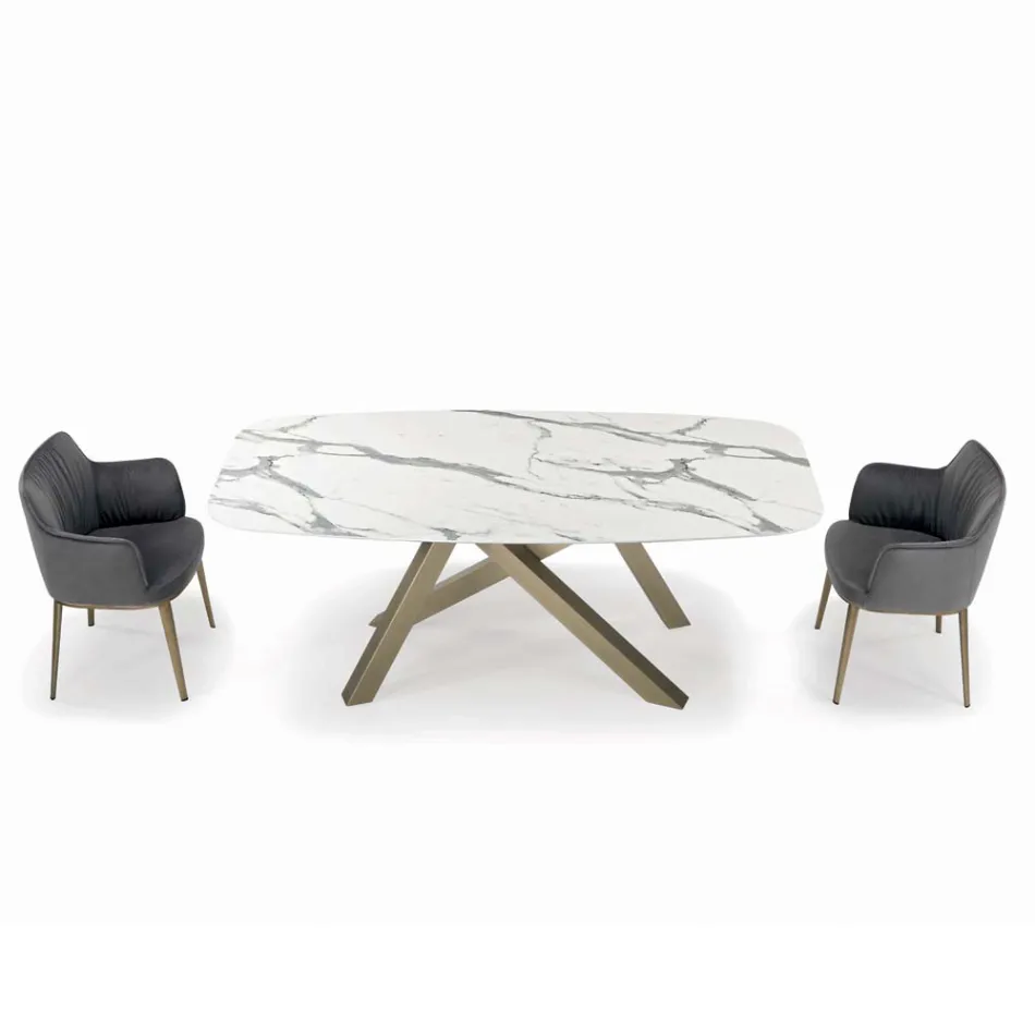 Tavolo Fisso a Botte con Piano in Laminato Made in Italy - Settimmio  Viadurini