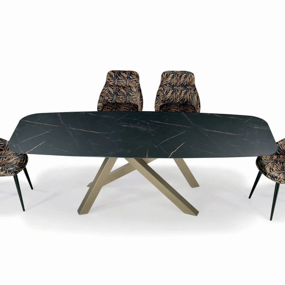 Tavolo Fisso a Botte con Piano in Laminato Made in Italy - Settimmio  Viadurini