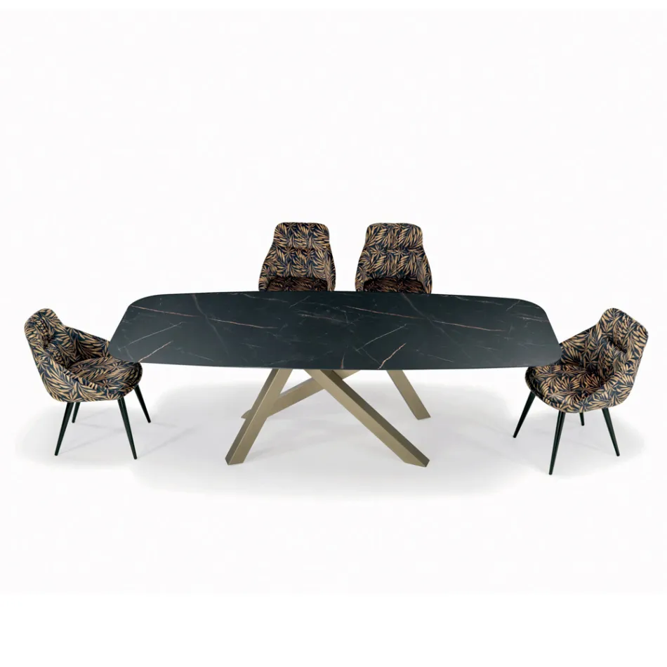 Tavolo Fisso a Botte con Piano in Laminato Made in Italy - Settimmio  Viadurini