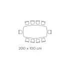 Tavolo Fisso a Botte in Ceramica e Legno di Frassino Made in Italy - Nord  Viadurini