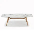 Tavolo Fisso a Botte in Laminato e Legno di Frassino Made in Italy - Nord  Viadurini