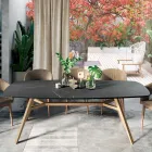 Tavolo Fisso a Botte in Laminato e Legno di Frassino Made in Italy - Nord  Viadurini