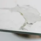 Tavolo Fisso con Base in Acciaio e Piano in Ceramica Made in Italy - Pantaloni Viadurini