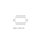 Tavolo Fisso con Base in Acciaio e Piano in Ceramica Made in Italy - Pantaloni Viadurini