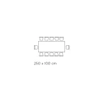 Tavolo Fisso con Base in Acciaio e Piano in Ceramica Made in Italy - Pantaloni Viadurini