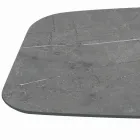 Tavolo Fisso con Base in Acciaio Nero e Piano in Laminato Made in Italy - Occhiali Viadurini