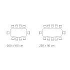 Tavolo Fisso con Base in Acciaio Nero e Piano in Laminato Made in Italy - Occhiali Viadurini