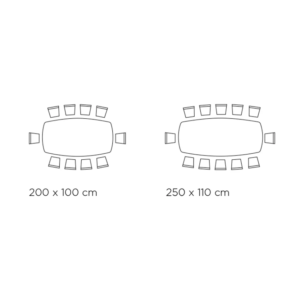 Tavolo Fisso con Base in Acciaio Nero e Piano in Laminato Made in Italy - Occhiali Viadurini