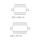 Tavolo Fisso con Bordo Reverse in Vetro Extrachiaro e Acciaio Made in Italy - Grotta Viadurini