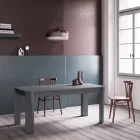 Tavolo Fisso con Piano Bisellato Listellare Made in Italy - Tratto Viadurini