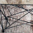 Tavolo Fisso con Piano in Ceramica a Botte e Base in Acciaio Made in Italy - Ezzellino  Viadurini